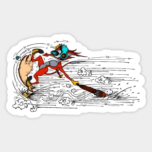 skater fox gift 5 Sticker